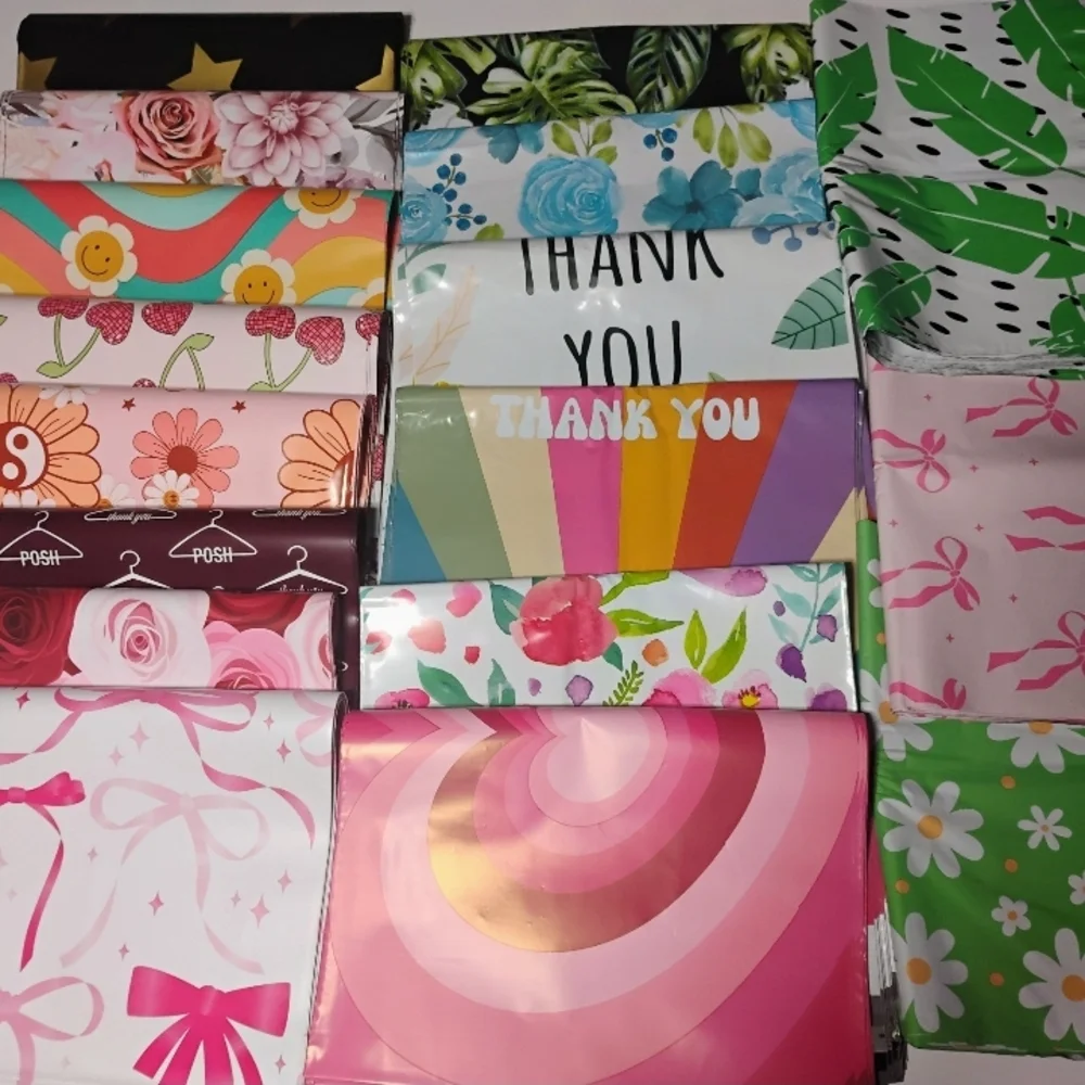 Small Business Shipping Bundle | 50 Poly Mailers 10x13 + 50 Clear Bags FREE roll